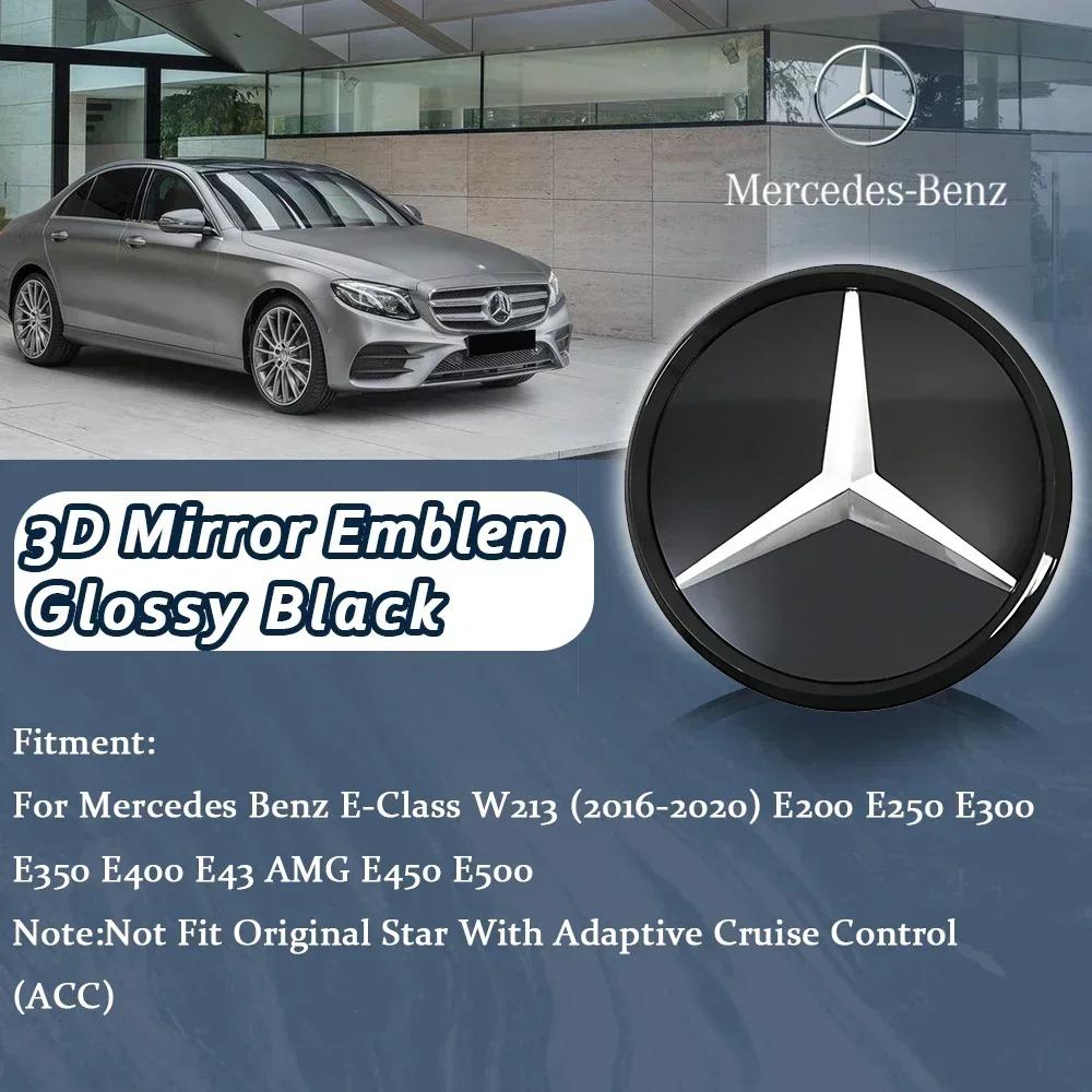 Autoaufkleber AMG W220 Für AMG Benz Der Frontgrill Stern Logo Plakette Spiegel Unterseite 3D ABS Logo Für Mercedes Benz E-Klasse W213 2016