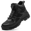 Cross-Border Steel Toe Work Boots: Anti-Smash, Anti-Puncture, High-Top Ankle Support for Men's Comfort and Durability.