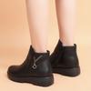 Dámské plyšové teplé kožené boty Měkká kůže Měkká podrážka Protiskluzové Boty na ploché podrážce Kotníkové boty Zateplené boty na zimu