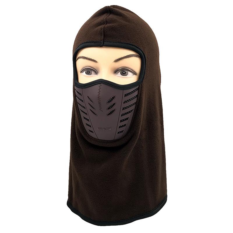 Winter Outdoor Riding Mask Hat Thickened Fleece Cap Scarf Face Protection Warm Windproof Hat Headgear Mask