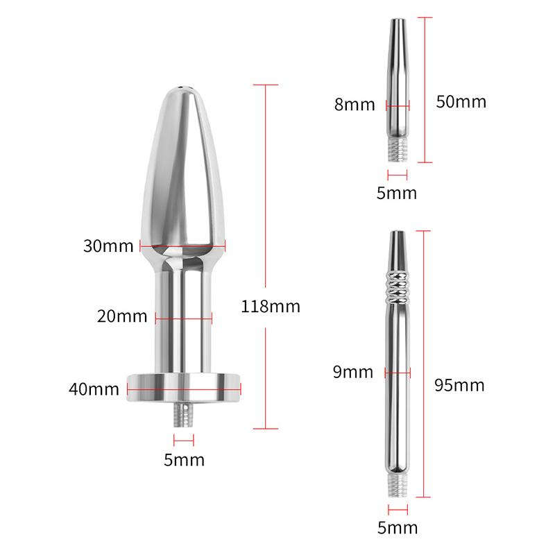 Edelstahl Harnröhrenstab Silikon Anal Plug Männlicher Masturbator Sexspielzeug für Mann Harnröhren klingende Homosexuell