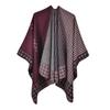 Women's Fashion Autumn Winter Warm Scarf Sweet Striped Diamond Cape Korean Style Pashmina Shawl