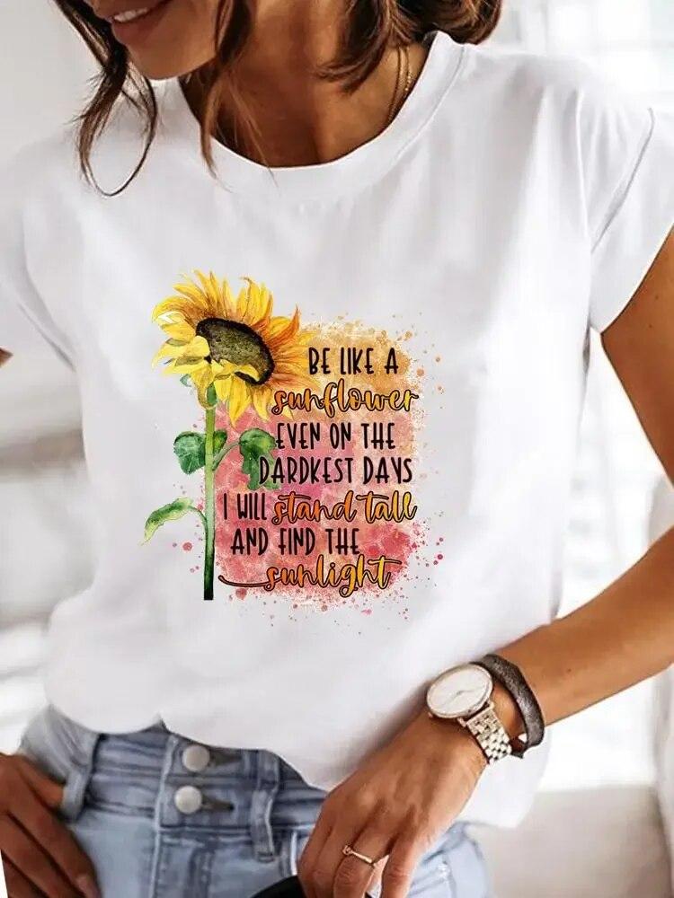 Clothes Ladies Summer T Clothing Print Fashion Casual T-shirts Letter 90s Trend Cute Short Sleeve Women FeUnisex Graphic Tee