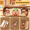 Multifunctional Compartment Pencil Case Student Large Capacity Stationeries Storage Bag Zippers Pencil Storage Pouches