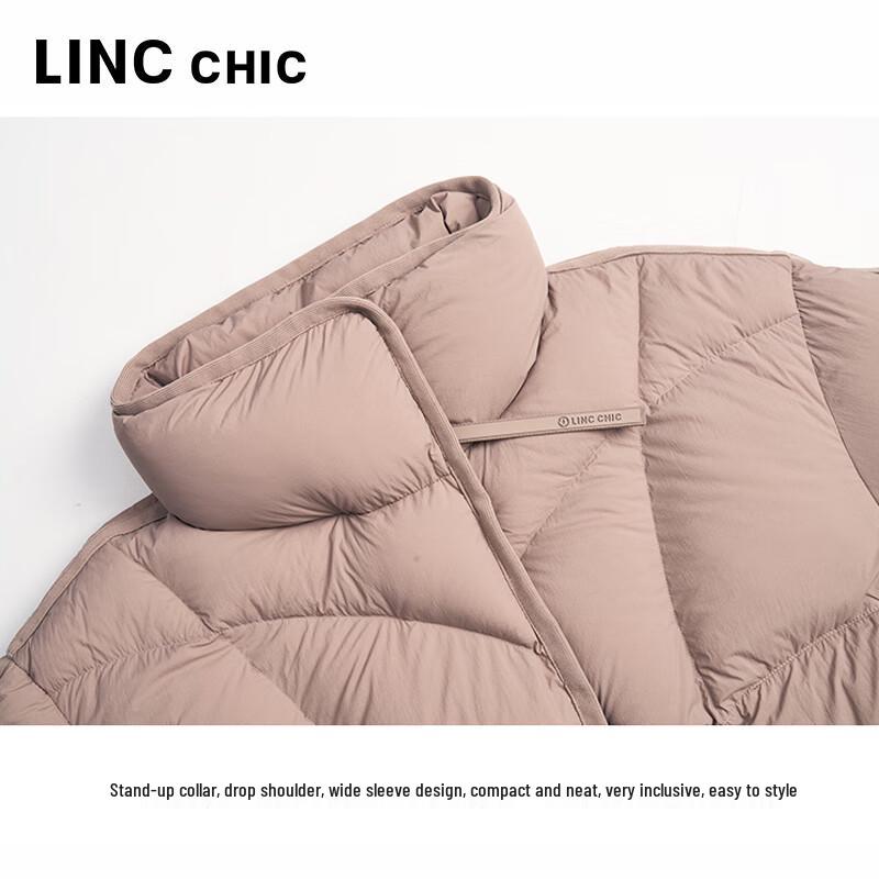 Jinyujie Women's Loose Fit Stand Collar Short Down Jacket