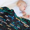 Software Developer Programming Code on Black Background Throw Blanket Summer Flannels Picnic Hairy Blankets