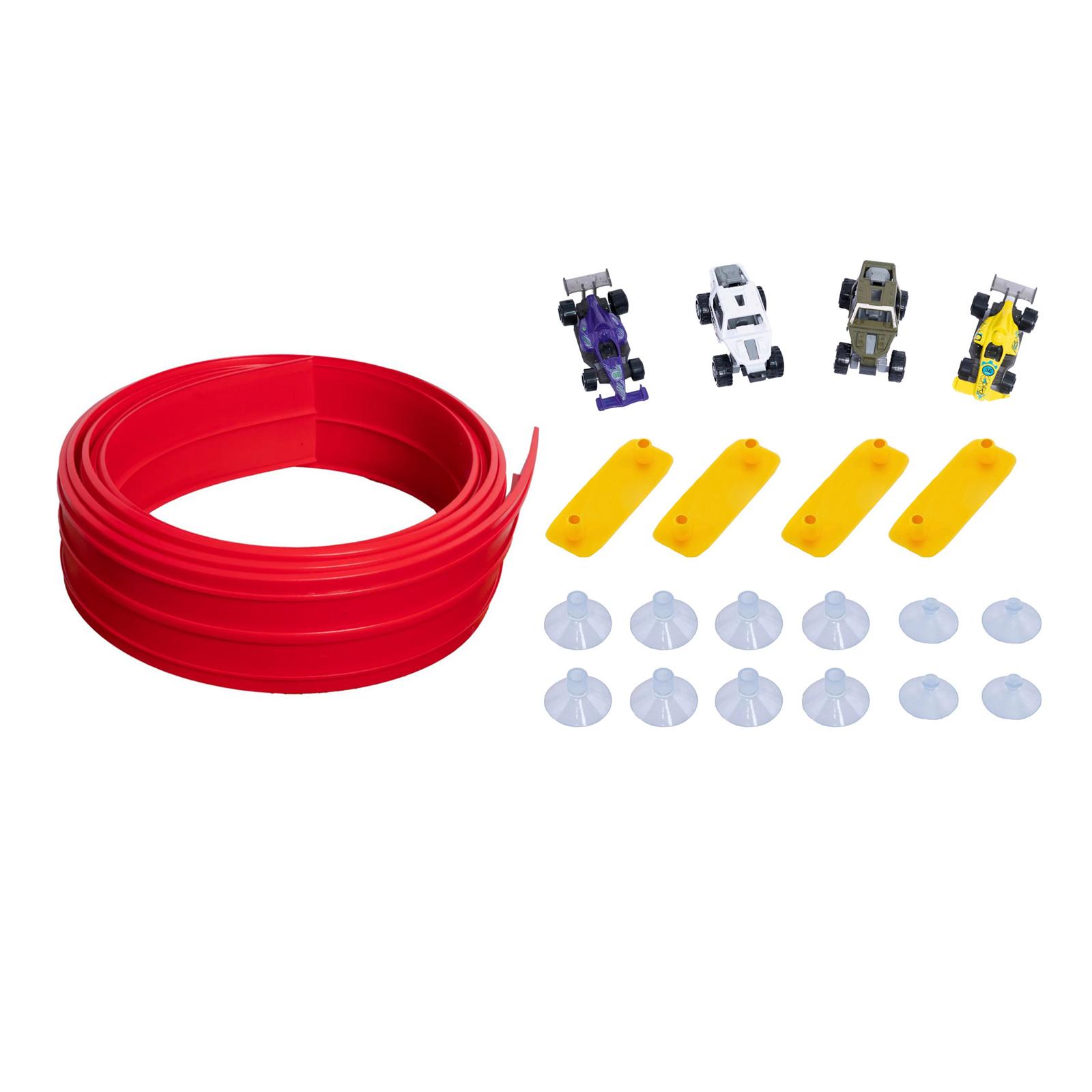 Anti-gravity soft track racing car, double-track inertia sliding track car toy suitable for kid aged four to six
