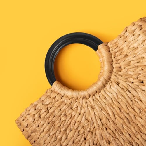 STOBOK Round Bag Handles, Set of 10, 5 Colors, Acrylic Handle Rings for Bag Repair and Replacement, Crafts, Knitting, Macrame, DIY Parts, Drawstring T