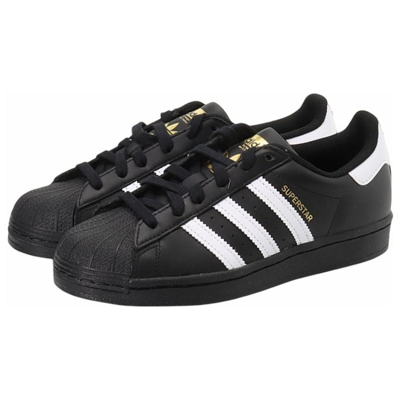 Adidas Superstar Core Black Cloud White Gold GS Sneakers EF5398