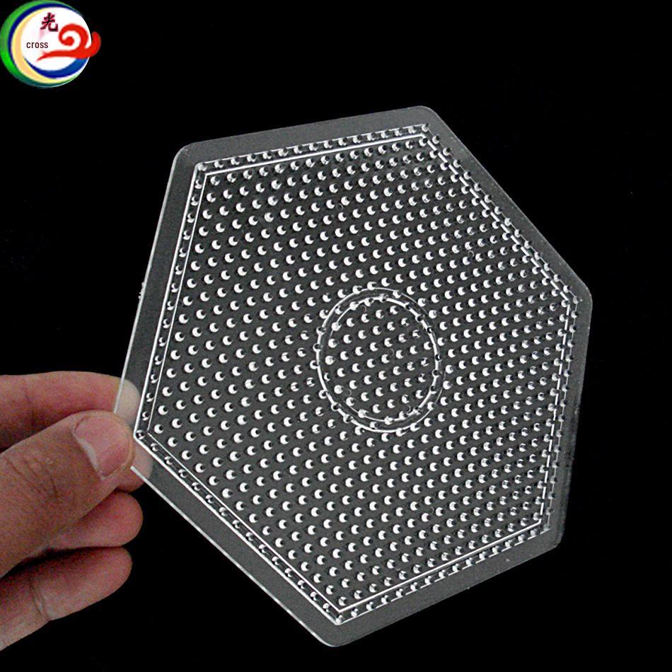 Base Hama Beads 5mm Trasparente Connettibile | Tavola Puzzle Educativa Termoresistente Fai da Te per Bambini