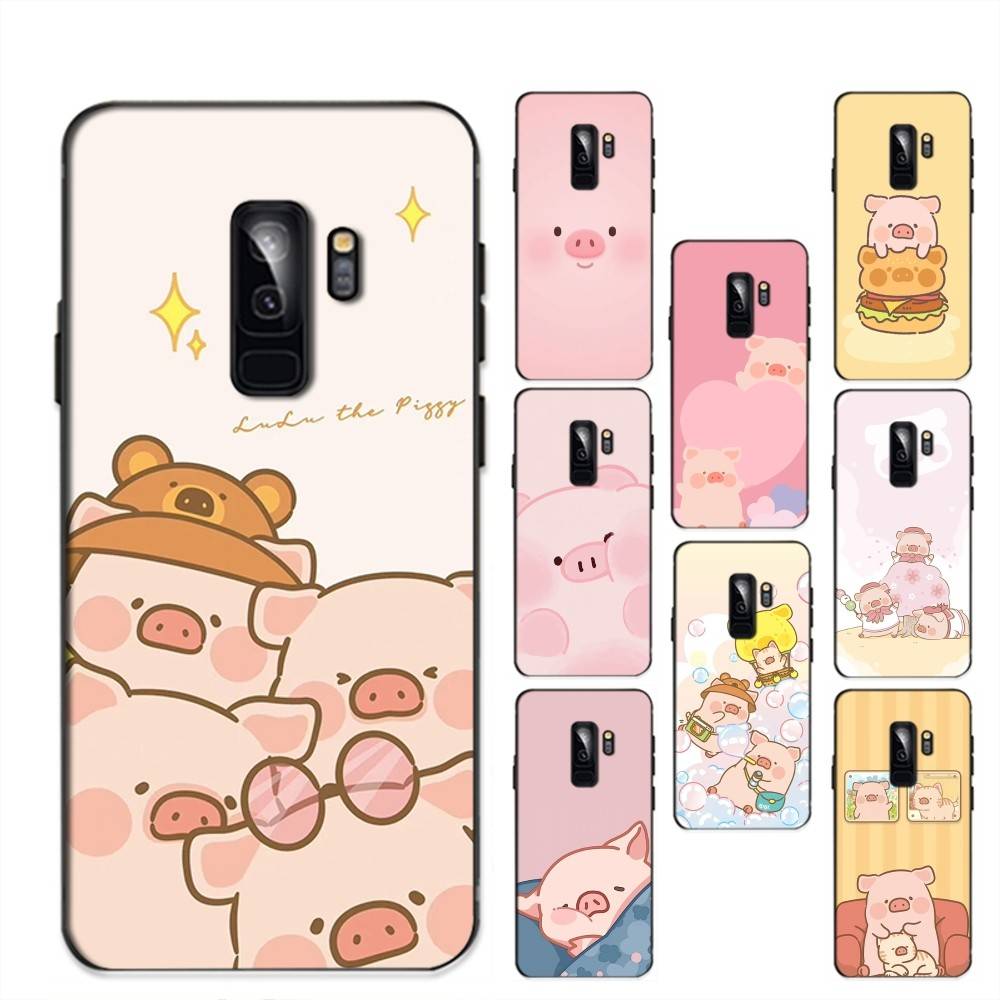 Cute Pig Cartoon L-lulu Phone Case For Samsung S 9 10 20 21 22 23 30 23 24 Plus Lite Ultra FE S10lite Funda