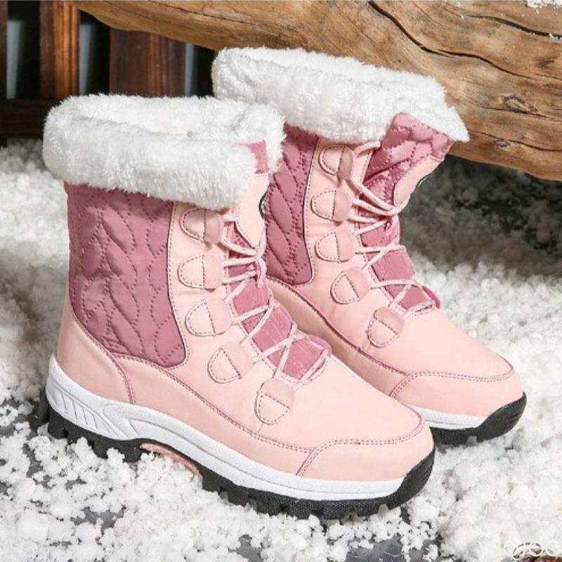 New Winter Casual Comfortable Snow Boots Outdoor Women High Top Cotton Shoes Fashionable Versatile Women's Mid Top Boots