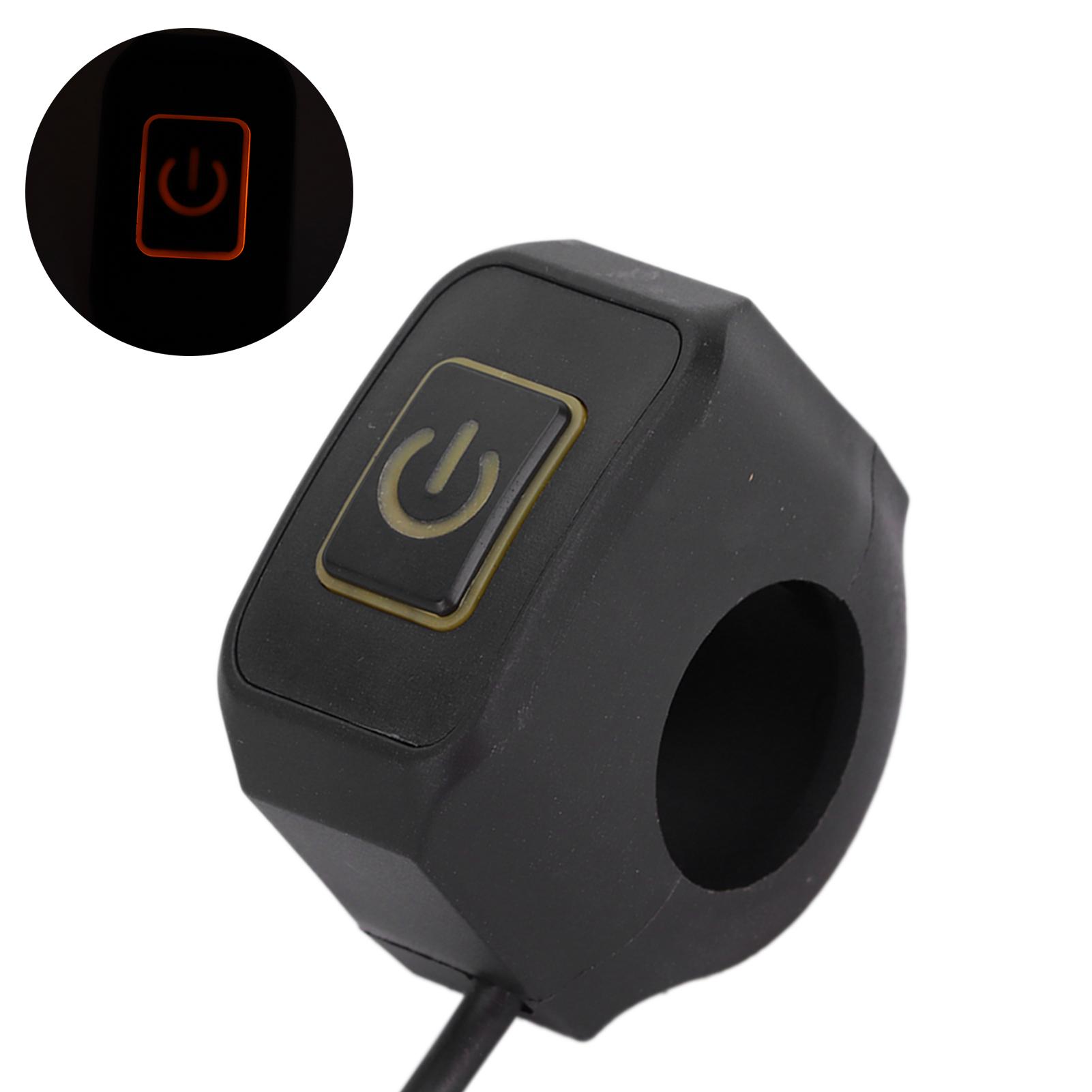 

22 мм кнопка управления переключателем на руль мотоцикла водонепроницаемая универсальная для фары желтая жёлтый