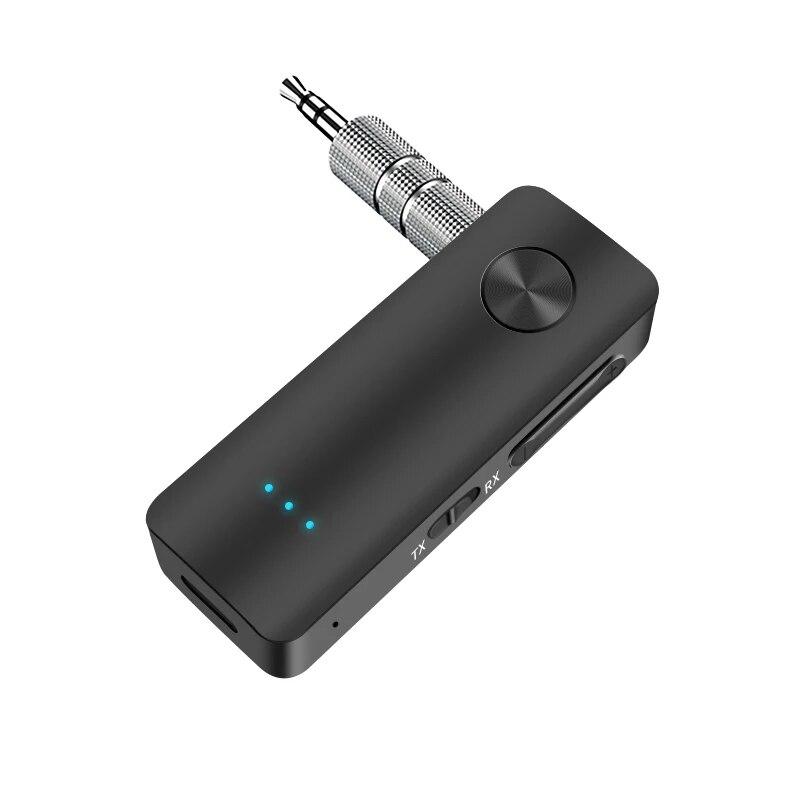 

Bluetooth 5.3 аудио приемник передатчик стерео музыка Hansfree звонок 3,5 мм AUX разъем USB Dongle беспроводной адаптер для ТВ ПК автомобильный комплект v5.3 чёрный