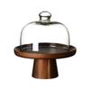Japanese Style Acacia Wood Cake Stand - High-Footed Dessert Tray and Snack Plate for Living Room Display
