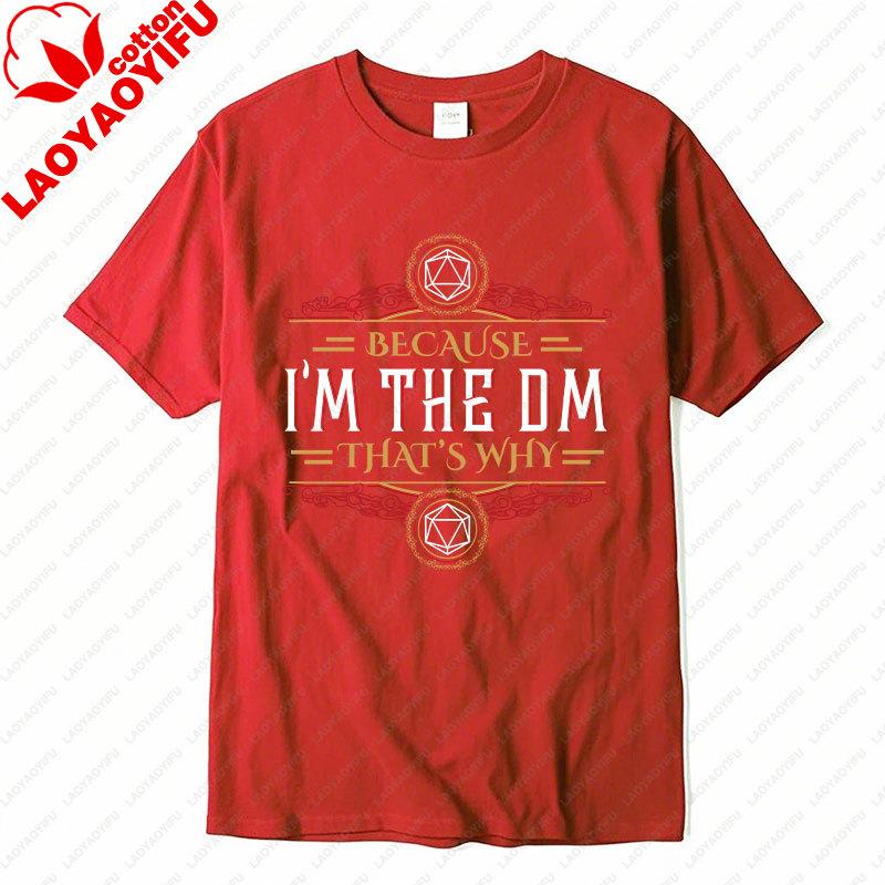 Dungeons and Dragons Lover Cotton TShirt DM Master RPG Tabletop Game D20 Dice Fantasy Warrior Tops Magic Playing Men Women Tees