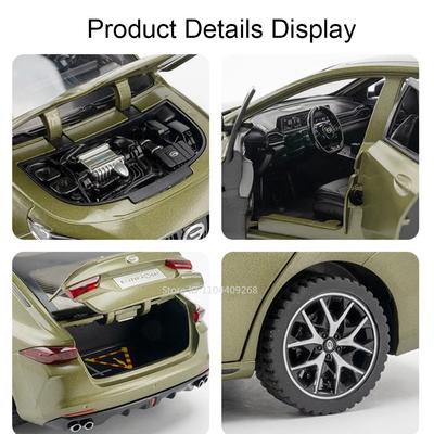 1:24 EMPOW Car Model Toy Doors Opened Shock Absorption Diecast Metal Simulation Sports Cars Sound Light Gifts for Children
