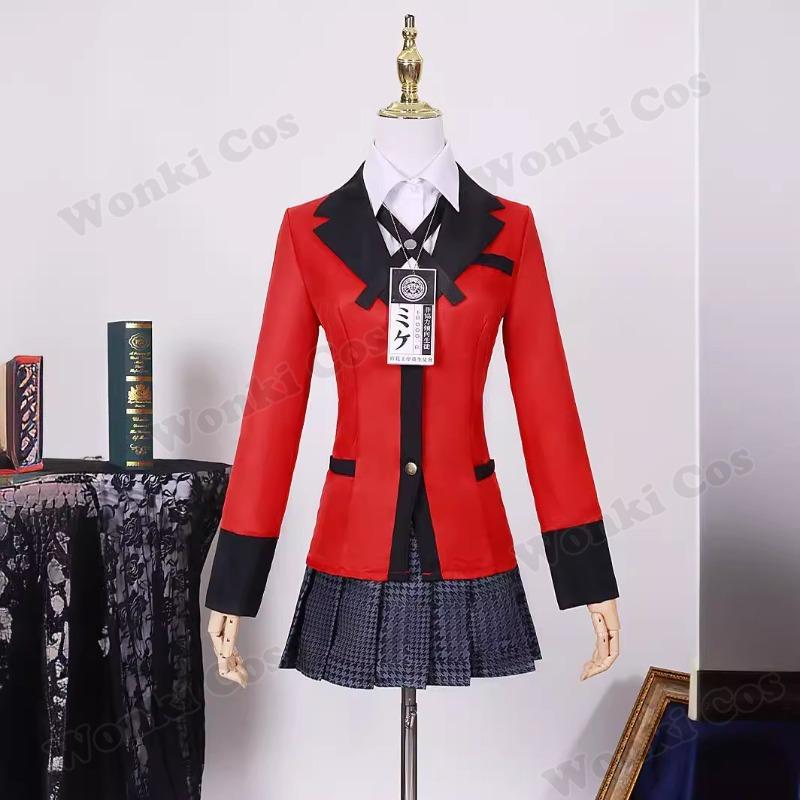 Anime Runa Yomozuki Cosplay Costume Jabami Yumeko Midari Ikishima Cosplay School Uniforms Runa Hoodie Jacket
