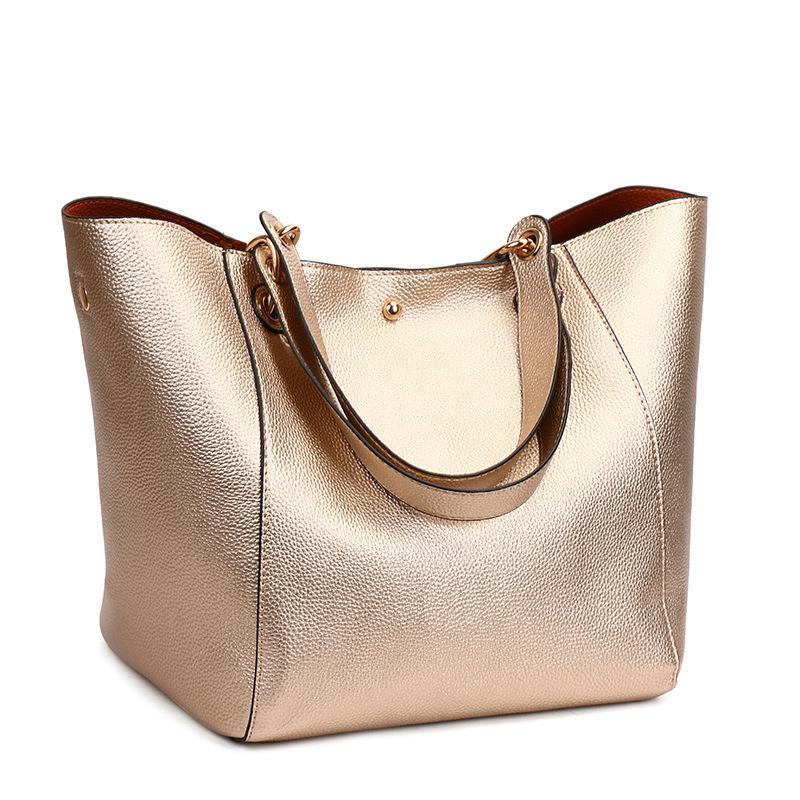 Borsa a Tote Trendy da Donna 2020 a Grande Capacità con Fibbia Magnetica per Mamma e Bambino