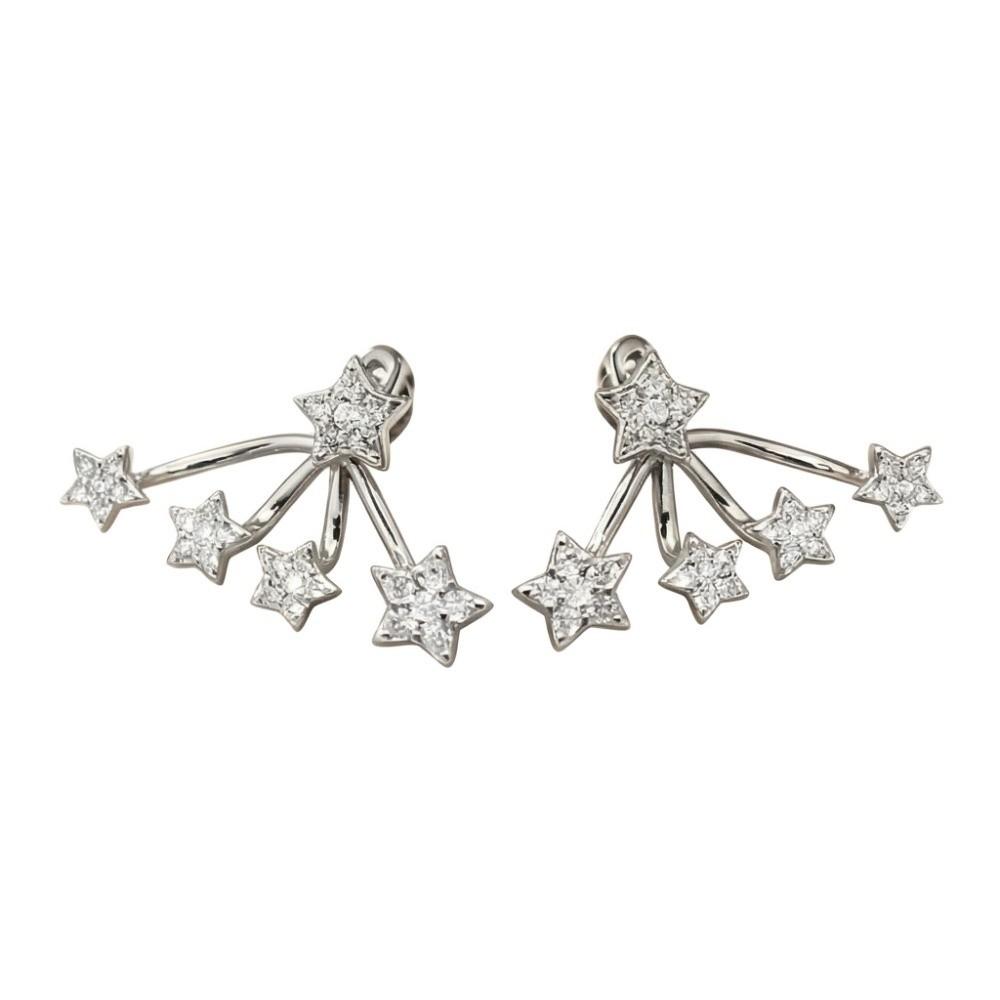 Elegant Sparkling Studs Light Luxury Zircon Earrings Women Star Crystal Earrings  Gifts