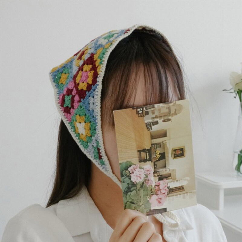 Women s Patterned Kerchief Contrast Bandana