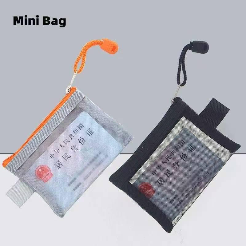 Mini Mesh Transparent Zipper Bag - Document & Test Paper Storage