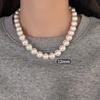 Elegant French Layered Pearl Necklace - Women's High-End Versatile Clavicle Chain, Simple Retro Style
