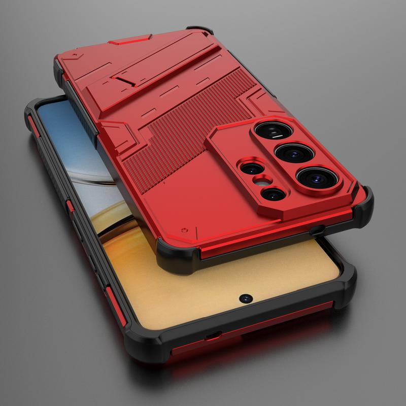 Shockproof Armor Stand Case For Samsung Galaxy S26 Ultra S25 Edge S24 Plus S23 FE A15 A25 A35 A54 A55 A16 A26 A36 A56 5G Hidden Phone Holder Cover
