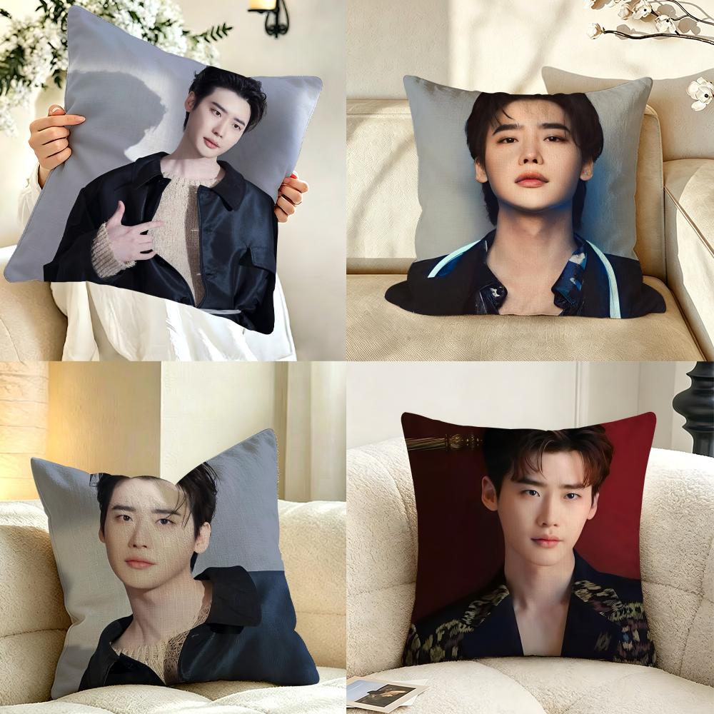 Celebrity LLee JJong SSuk Cushion Cover Pillow Case Antidustmite Pillowcase Silky Short Plush Sofa Cushion Cover hot
