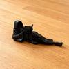 Gothic Fantasy Black Robe Reading Statue 3D Printed Mystery Lying Reading Sculpture for Halloween Shelf Desktop Decor
