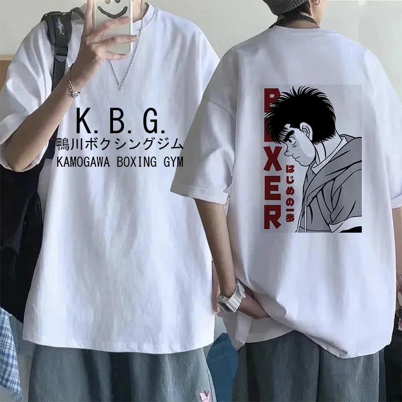 KGB Y2k Manga Tshirt Hajime No Ippo Hip Hop EU Size TShirt Anime Harajuku Tee Tops Men Women Makunouchi Takamura T-Shirt Clothes