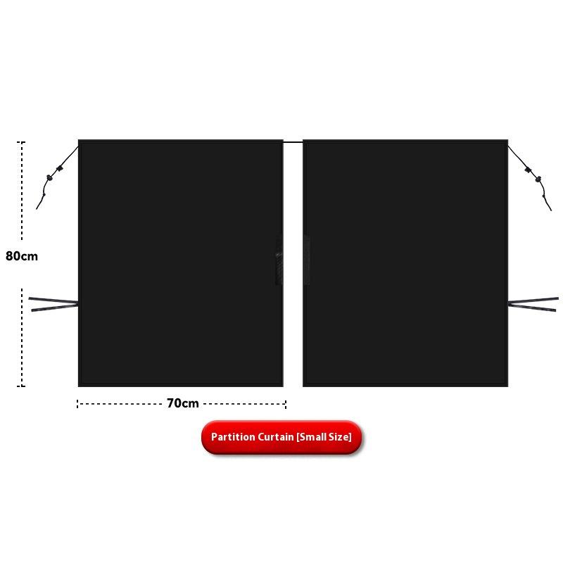 1 Set Window Shade Privacy Travel Nap Night Car Camping Detachable Simple Curtain Car Privacy Curtain Kit A