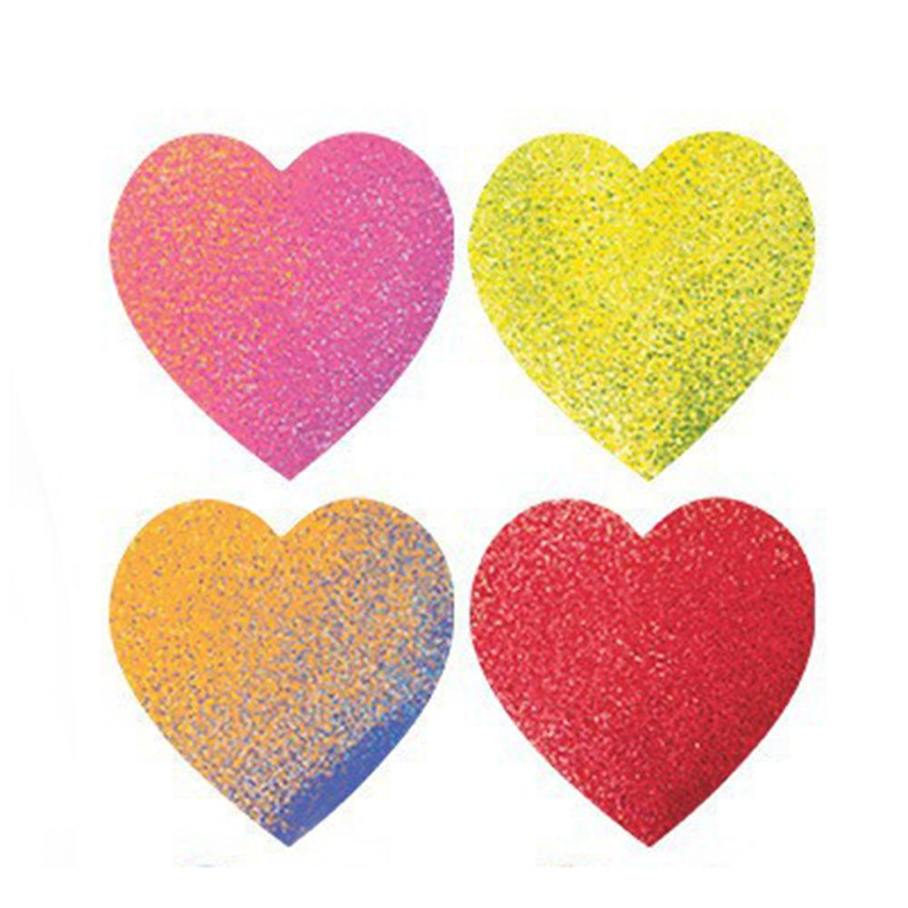 100-500pcs Color Valentine's Day Heart Sticker 1inch Birthday Party Gift Packaging Seal Sticker Baking Label
