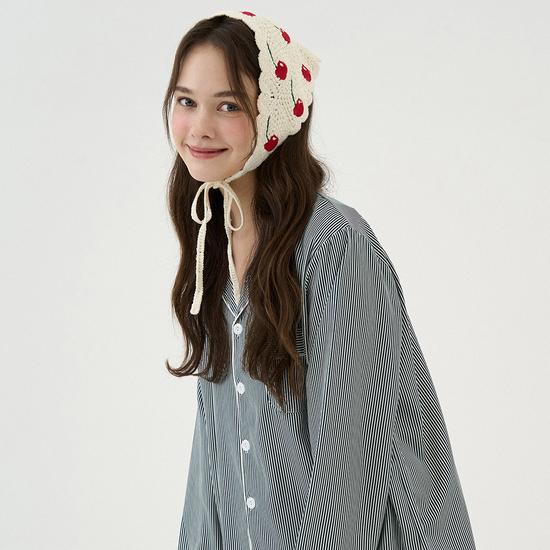 Silk Fit Long Sleeve Collar Couple Pajama Set Homewear