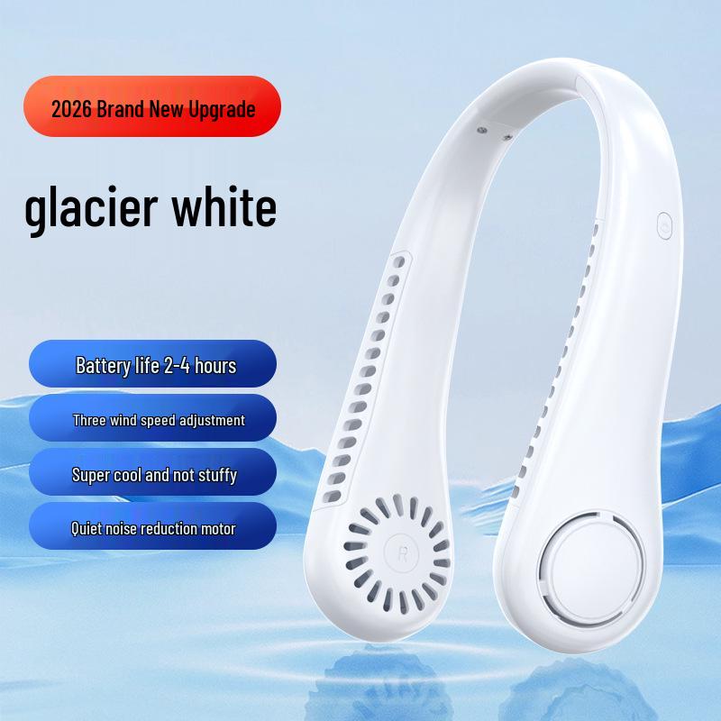 Lightweight Portable Neck Fan: 3-Speed Adjustable, Rechargeable, Ideal for Students, Office & Travel