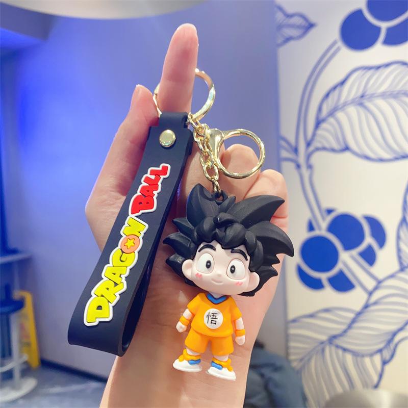 Animation Cartoon Dragon Ball Son Goku Schlüsselanhänger Taschenanhänger Kinderspielzeug Puppenmaschine Geschenke Autoanhänger