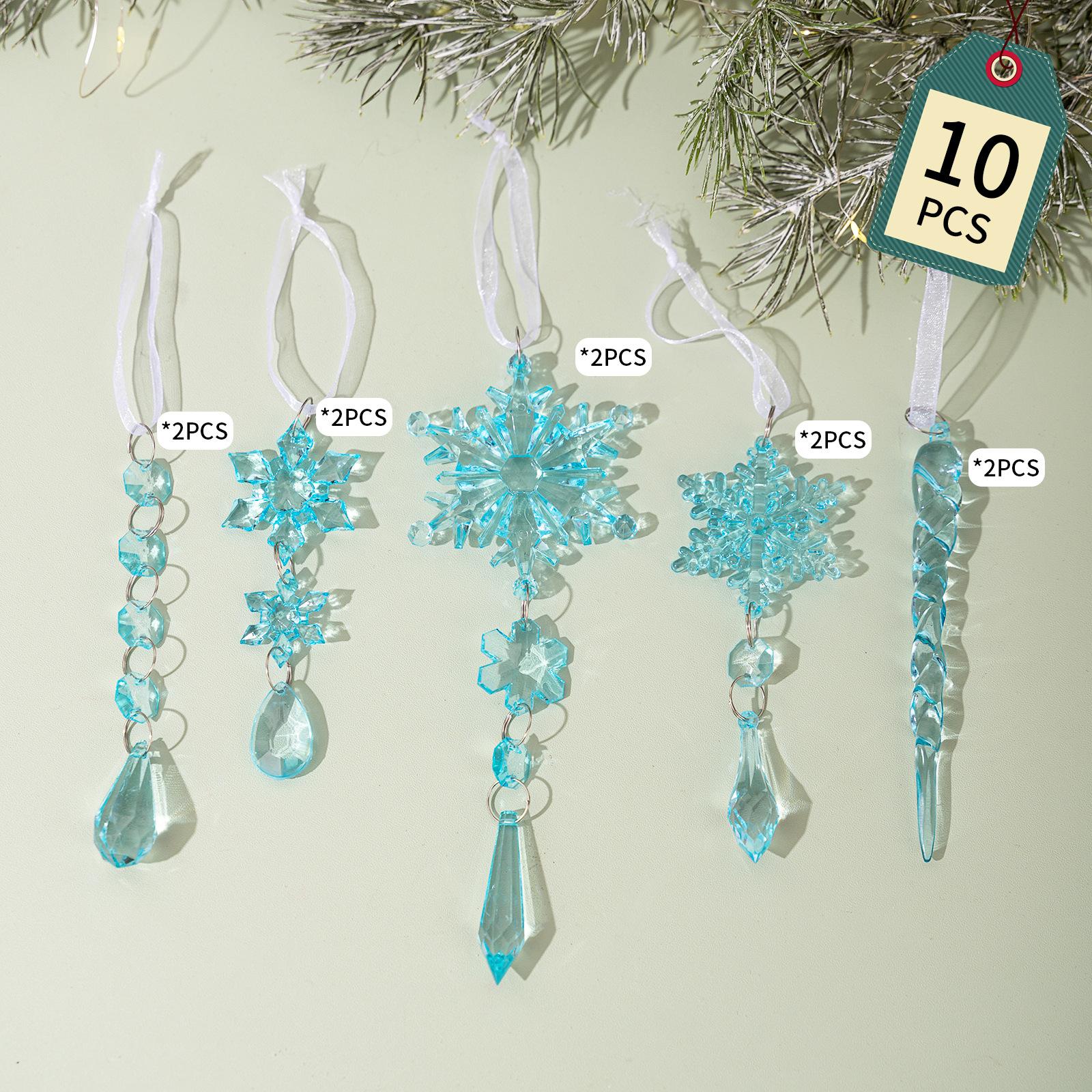 

Ice Pick Christmas Decoration Supplies Christmas Ice Bar Transparent Snowflake Ice Edge Acrylic False Ice Pick