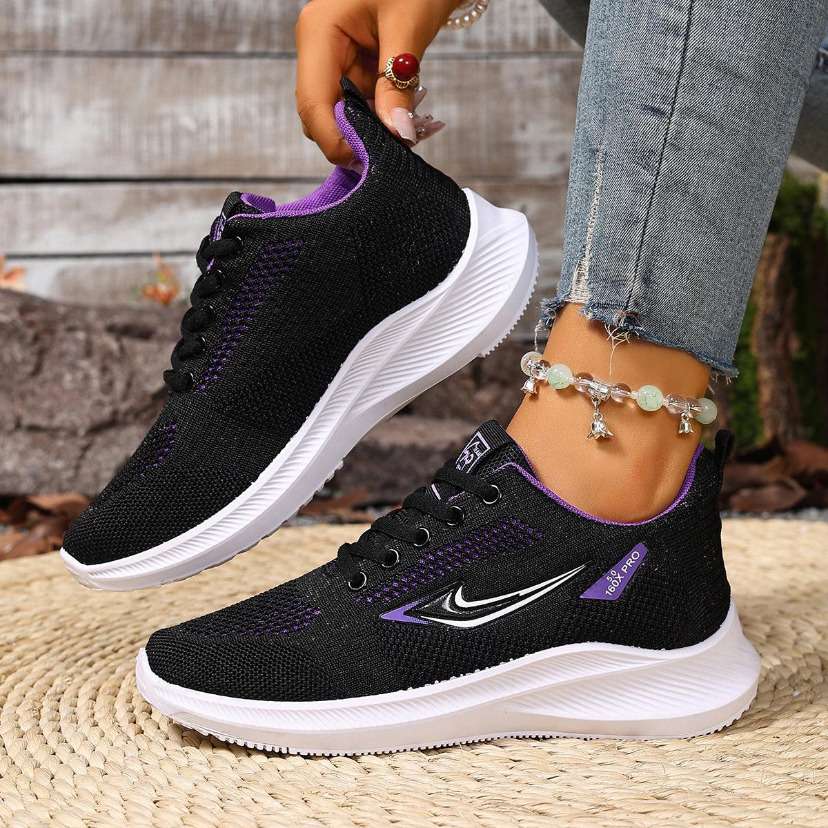 

Shoes women s summer new mesh breathable single shoes fashion lace-up soft sole lightweight outdoor running sports women 41
