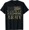 Veteran of The US Army Camouflage US Flag Veteran TShirt 100 Cotton ONeck Short Sleeve Summer Casual Mens Tshirt Streetwear