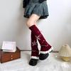 Y2K Styl Stuhové Ponožky se Stahovacími Šňůrkami - Lolita & JK Podkolenky s Volánky