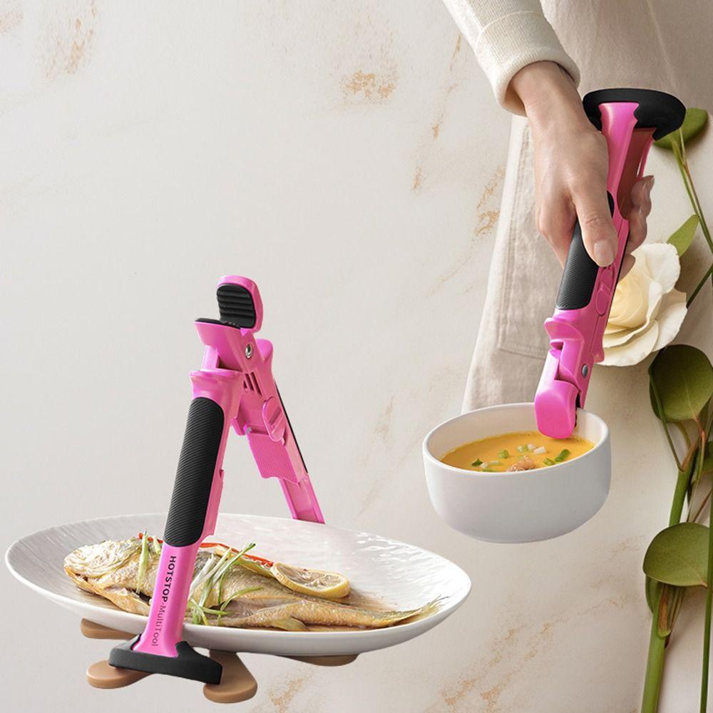 Non-slip Kitchen Bowl Clip 2in1 Anti Scalding Holder Kitchen Bowl Dish Clip  Kitchen Gadget