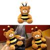 Plush Bee Bear Toy With Pp Cotton Filling For Kids Sleep Pillow Gift