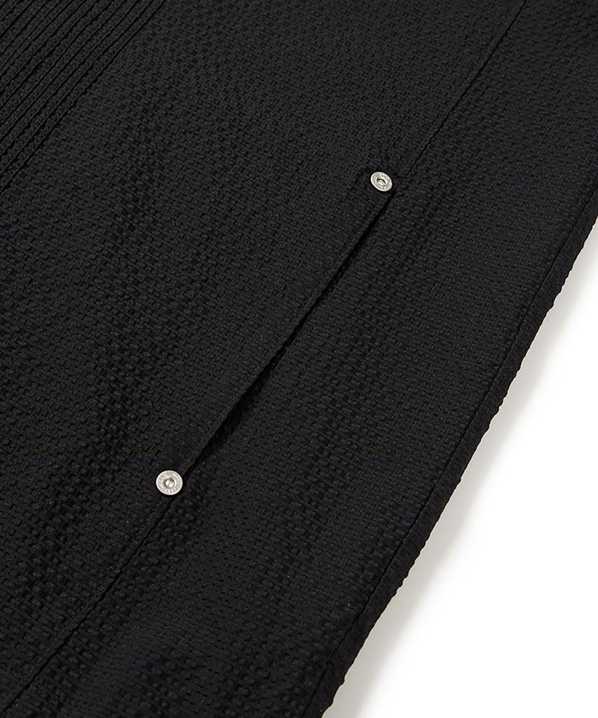 MMIC Leaf Zip-Up Shirt Black