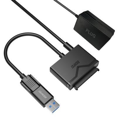 BENFEI SATA do USB USB do SATA III Dysk twardy Kompatybilny z i Dyski twarde i Napędy optyczne SATA z Zasilaniem Obsługuje UASP 3.0 Kabel, 3.0