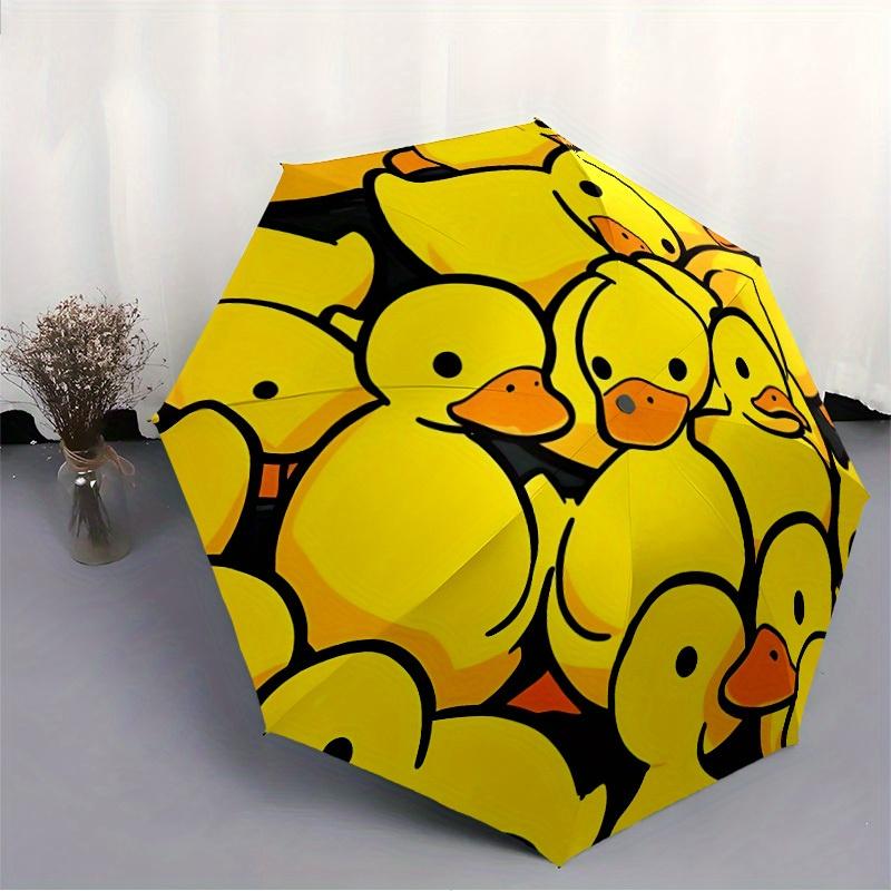 1pc Duck Toys Pattern Automatic Opening/Closing Folding Umbrella with 29 Ribs, Plastic Handle, Windproof Portable Sunshade Umbrella Y250726069
