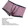 Herren Boxershorts Elastisch Mittelhoch Transparente Durchbrochene Netzstruktur Design Boxer Briefs Herzmuster Unterwäsche Jahrestagsgeschenk