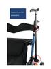 Senior Four-Wheel Walker with Brakes, Cushion, and Storage Bag for Outdoor Use