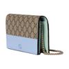Gucci GG Marmont Color Block Design Brass Hardware Snap Closure Canvas And Leather Trim Shoulder Crossbody Wallet Women wallet 790060-AADQG-4947