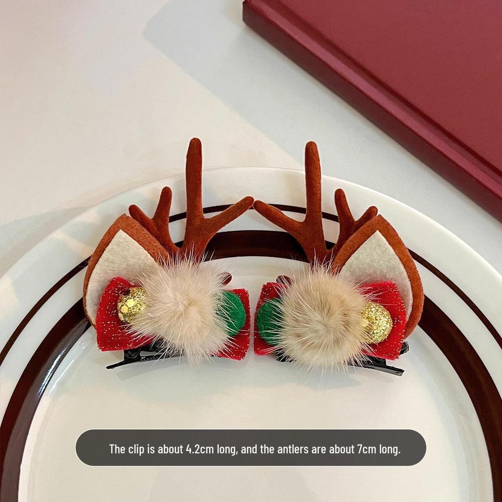 Children's Christmas Reindeer Headband - Cute Holiday Hair Accessory for Photos