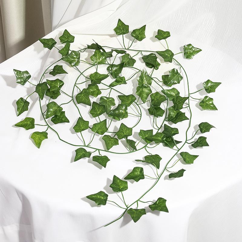 Artificial Ivy Leaves Garland Hanging Vines Artificial Plant Home Decor Fake Green Ivy Leaf Rattan Plant For Garden Wedding Part